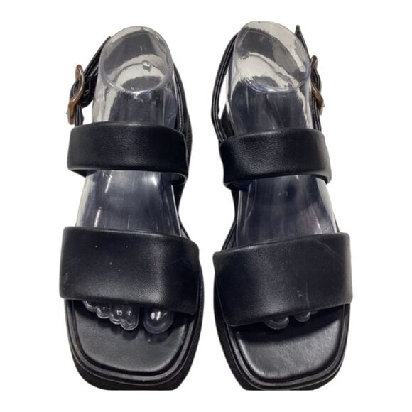 Vince Laguna Leather Platform Sandal In‎ Black - Picture 1 of 16